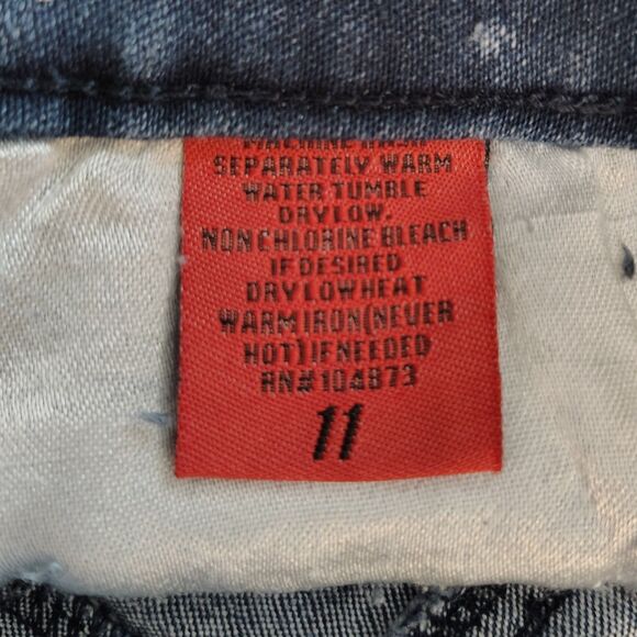 DAZL Butt Lift Denim 11 Women's Jrs Low Rise Destroyed Distressed Jeans - Picture 3 of 4